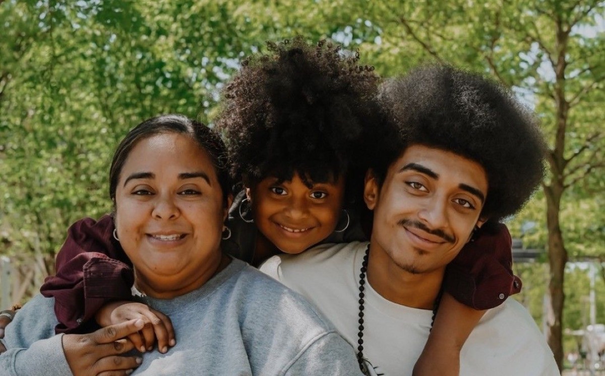 Renee, the founder of Green Elephant Play, with her family