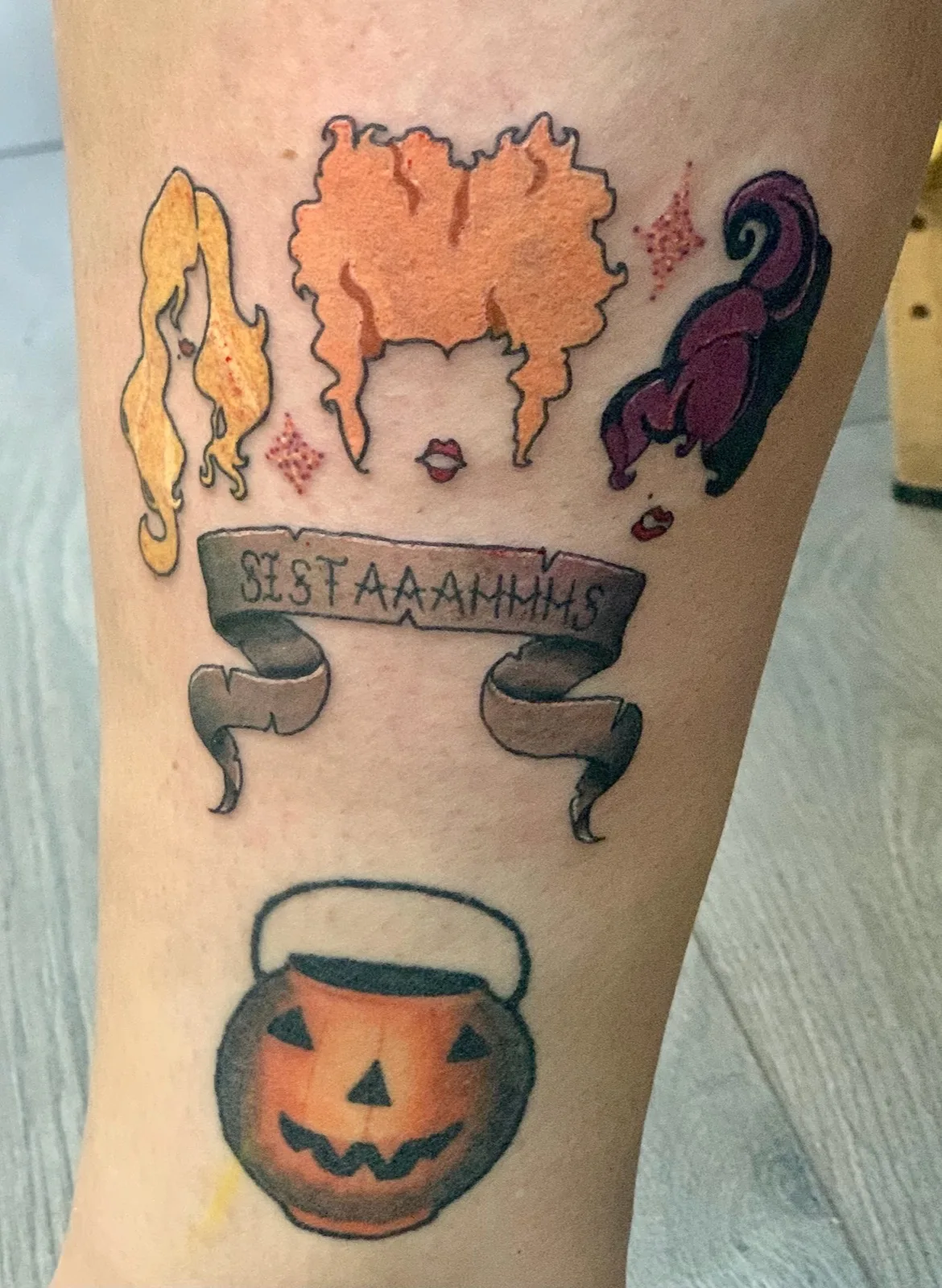 Detailed custom tattoo by an artist at Horseshoes and Hand Grenades Tattoo