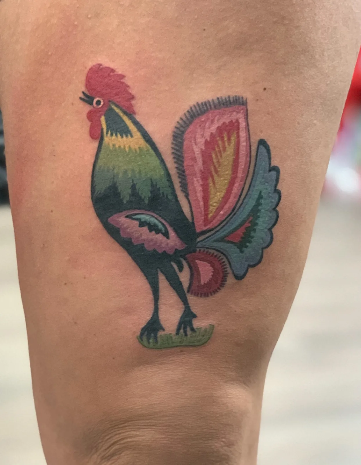 Custom tattoo from the books at Horseshoes and Hand Grenades Tattoo