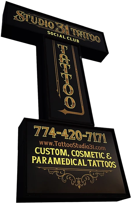 The Studio 31 Tattoo Social Club street sign